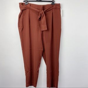 H&M burnt orange high waisted pants NWT